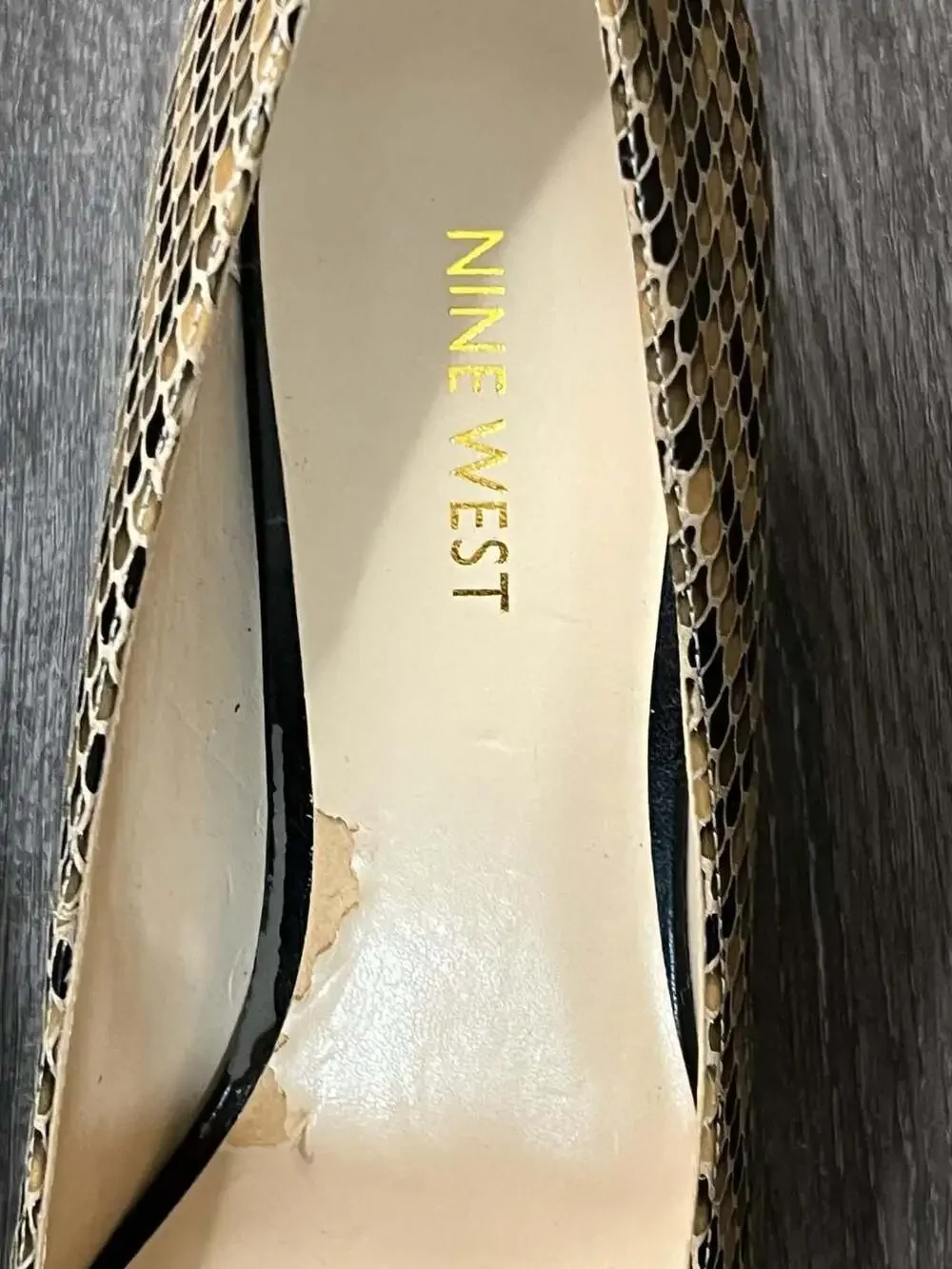 Nine West Women's Garisono Snake Print Pointed-Toe Kitten Heel Pumps